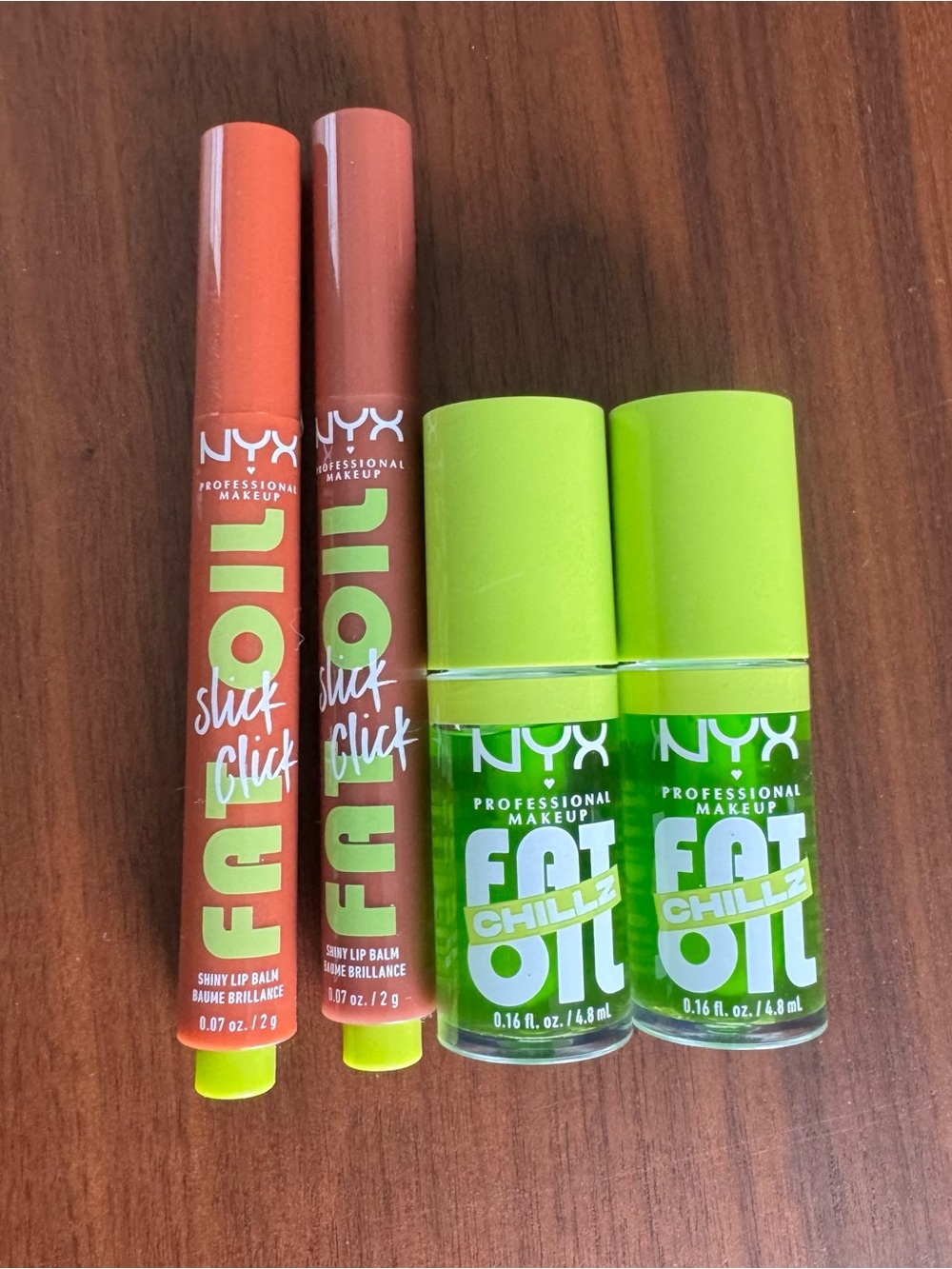 Nude NYX Fat Oil Slick Click & NYX Fat Oil Chillz Kiwi Freeze Bundle - NEW!